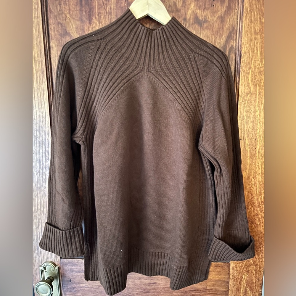 Talbots turtleneck brown heavy sweater
